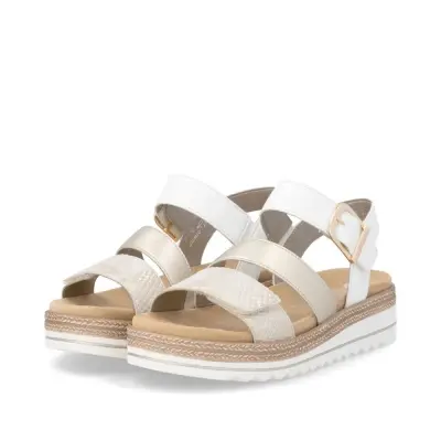 Sandales Remonte D0Q55-92 Blanches - Velcro Grande Pointure Femme — photo 5