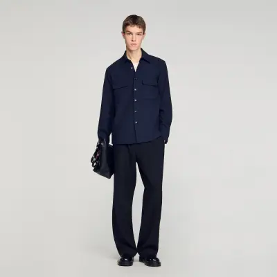 Chemise à poches plaquées