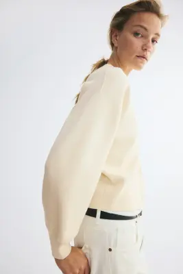 Gilet en maille fine - Beige clair — photo 1