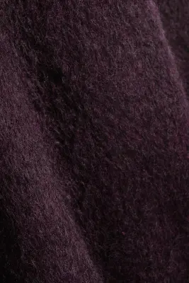 Pull col en V mélangé mohair - Lilas foncé — photo 4