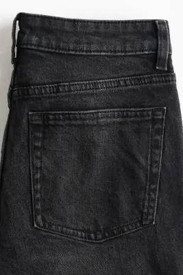 Straight Regular Waist Jeans - Noir denim — photo 4