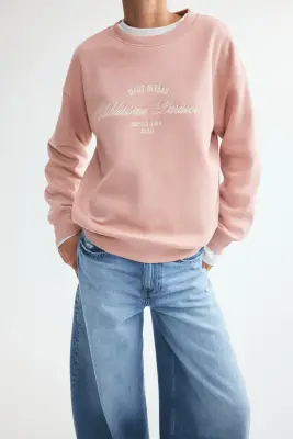 Sweat avec texte - Rose clair/Athlétisme Parisien — photo 1