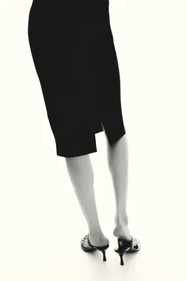 Jupe crayon en jersey - Noir — photo 2