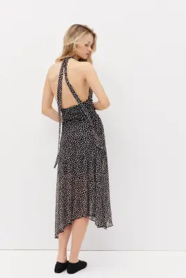 Robe dos nu - Noir/pois — photo 3