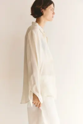 Chemise en viscose - Beige clair — photo 4