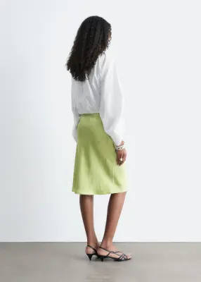 Blouse sculpturale à cordon de serrage - Blanc — photo 5