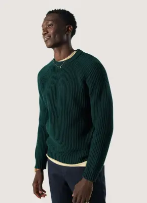 Le pull côtelé - Vert sapin — photo 2
