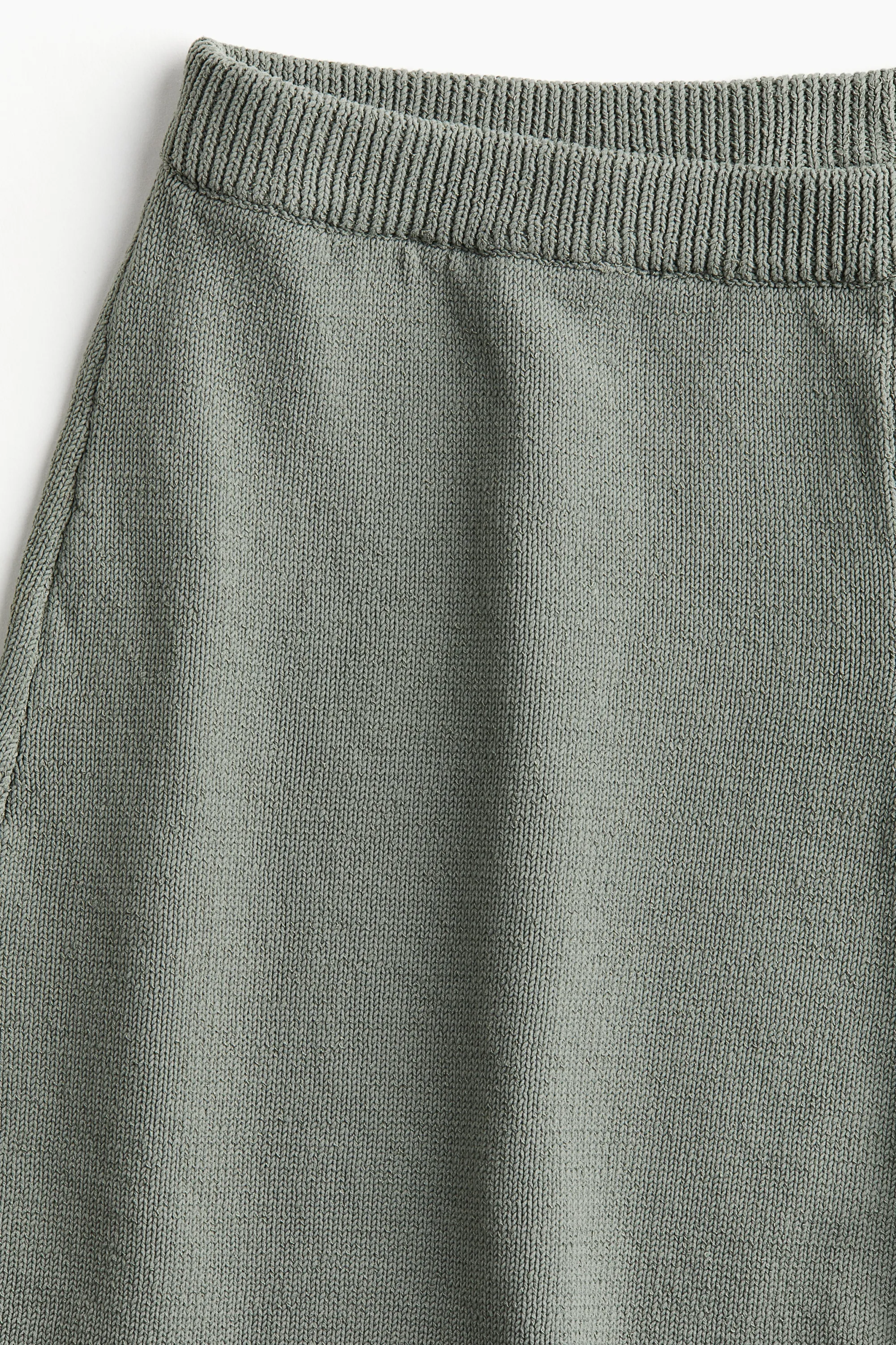 Short en maille - Vert kaki clair