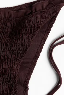 Bas de maillot Tanga à nouer - Marron foncé — photo 4