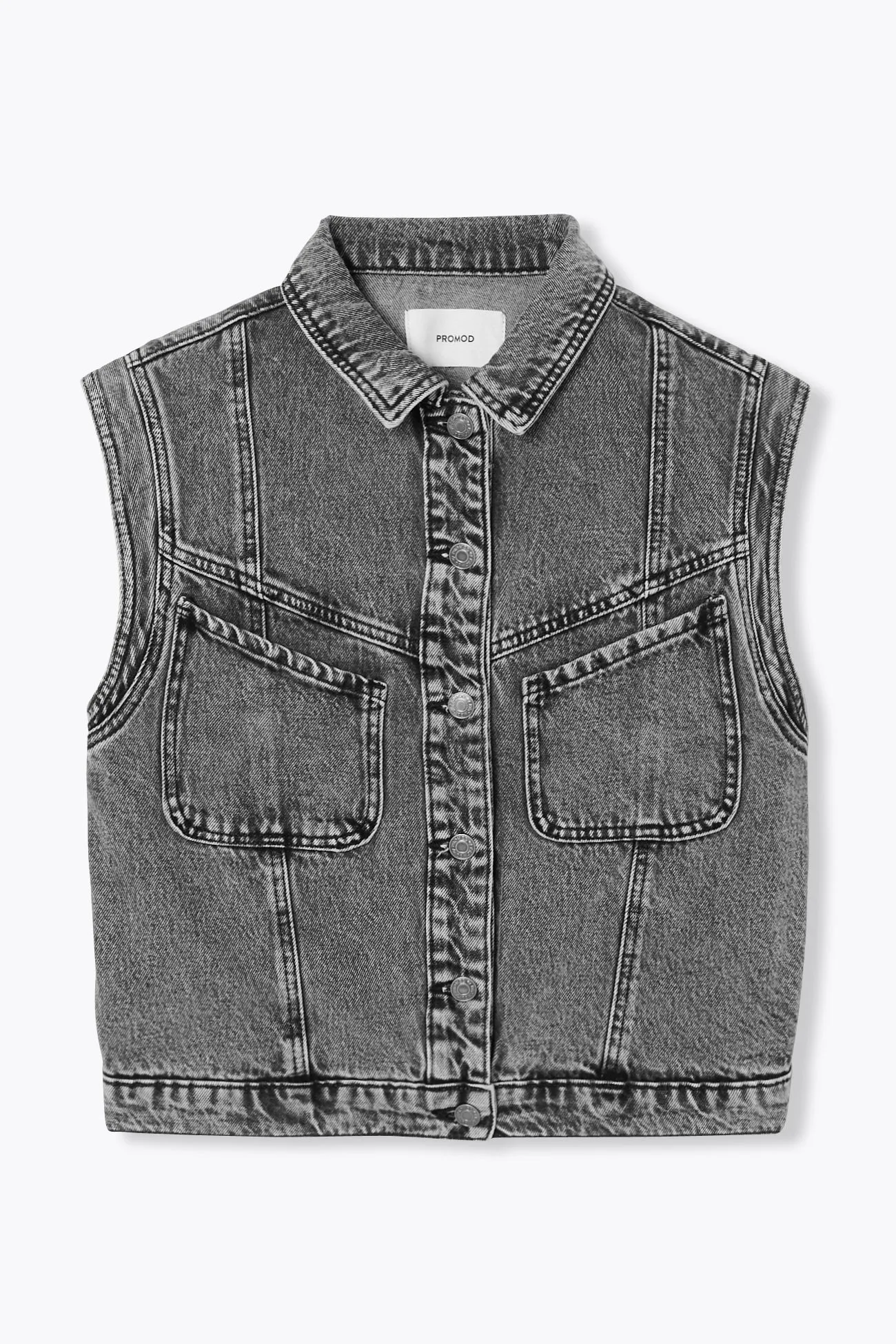 Veste jean sans manches LEONIE