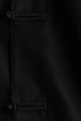 Chemise avec boutons noués - Noir — photo 4