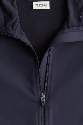 Veste de sport deuxième couche chaude avec capuche - Bleu marine — photo 2