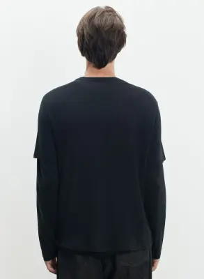 T-shirt en coton et cachemire — photo 2