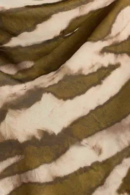 Robe dos nu avec cordons de serrage - Beige clair/imprimé zèbre — photo 4