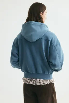 Veste imprimée Oversized Fit avec capuche et zip - Bleu ancien/Westcoast — photo 3