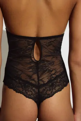 Body string dos nu en dentelle - Noir — photo 3