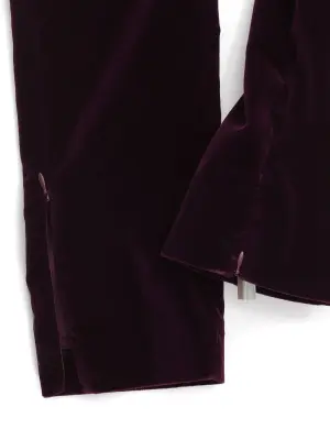 Pantalon droit slim fit en velours bordeaux prune Prix boutique 618€ Taille XS — photo 5
