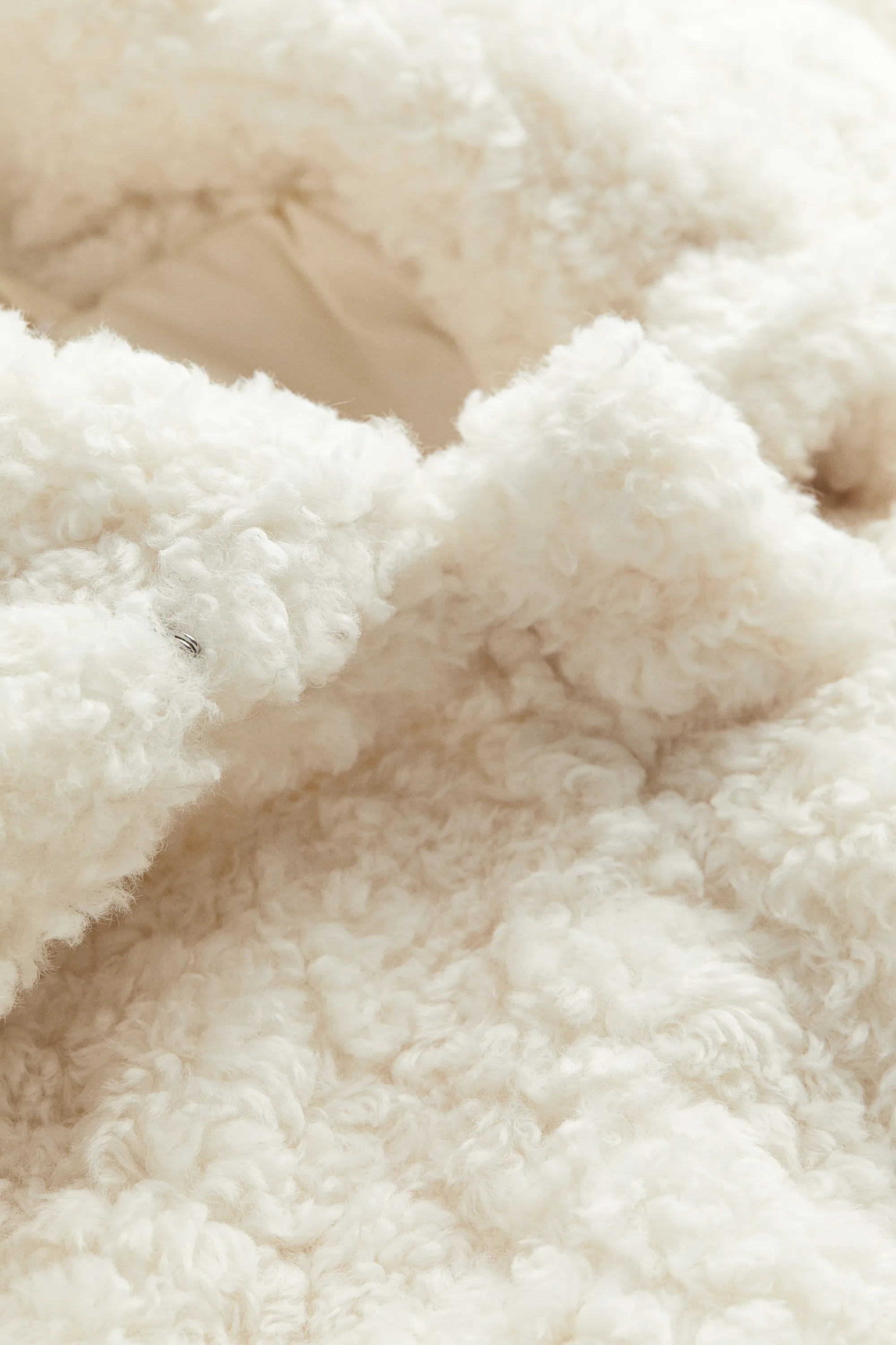 Veste en tissu Teddy bear - Écru