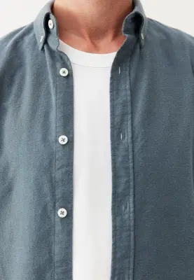 La chemise en flanelle - Bleu-gris — photo 2