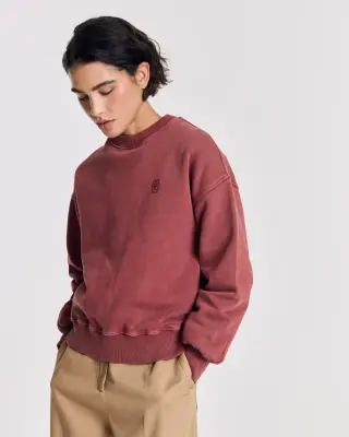 Sweat-shirt Virgile rouge sepia — photo 4