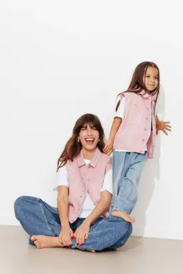 Veste jean color LEONIE enfant — photo 3
