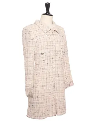 Combi-short en tweed à carreaux rose beige et gris Prix boutique 4500€ Taille XS — photo 3