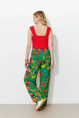 Pantalon large imprimée Femme — photo 4