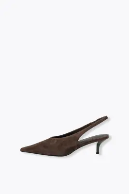 Escarpins slingback cuir suédé — photo 3