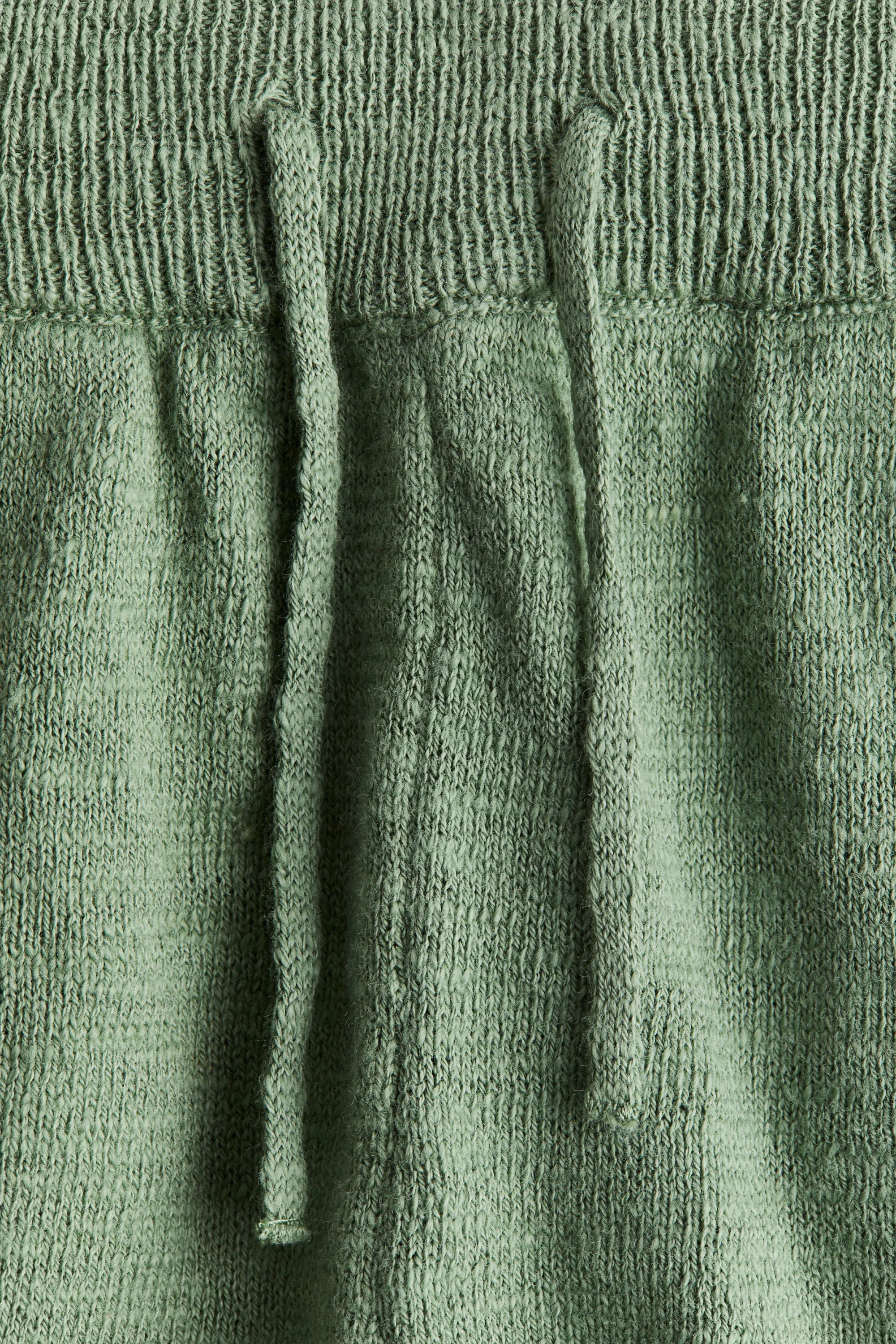 Short en maille fine de coton - Vert