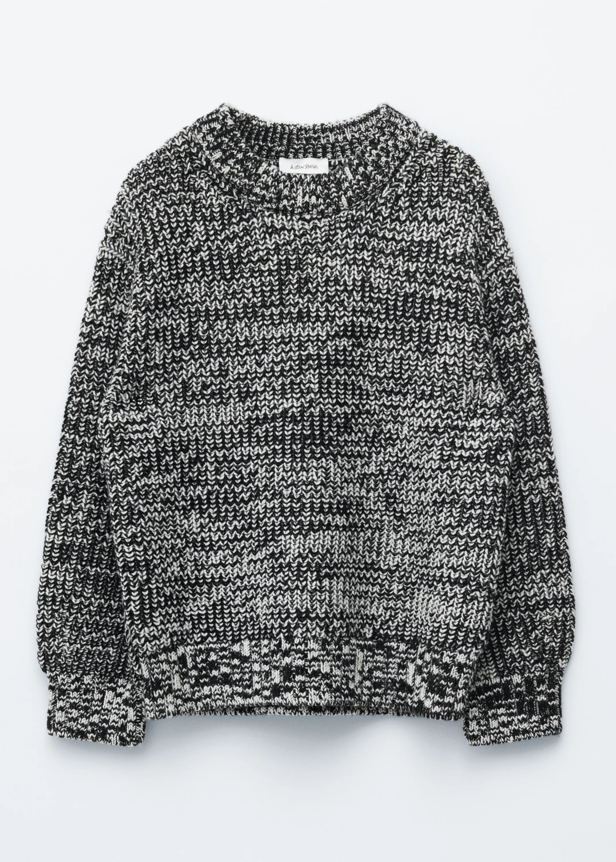 Pull oversize en laine - Noir/Blanc