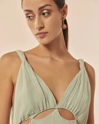 Robe longue Bubble River Green – Karma Koma — photo 3