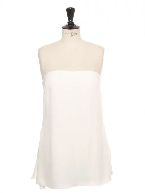 Top bustier en crêpe blanc Prix boutique $630 Taille 40