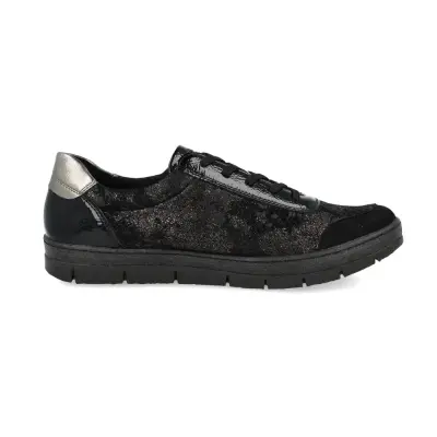 Baskets Remonte D5831-03 Noires - Cuir Lacets Zip Grande Pointure Femme — photo 3