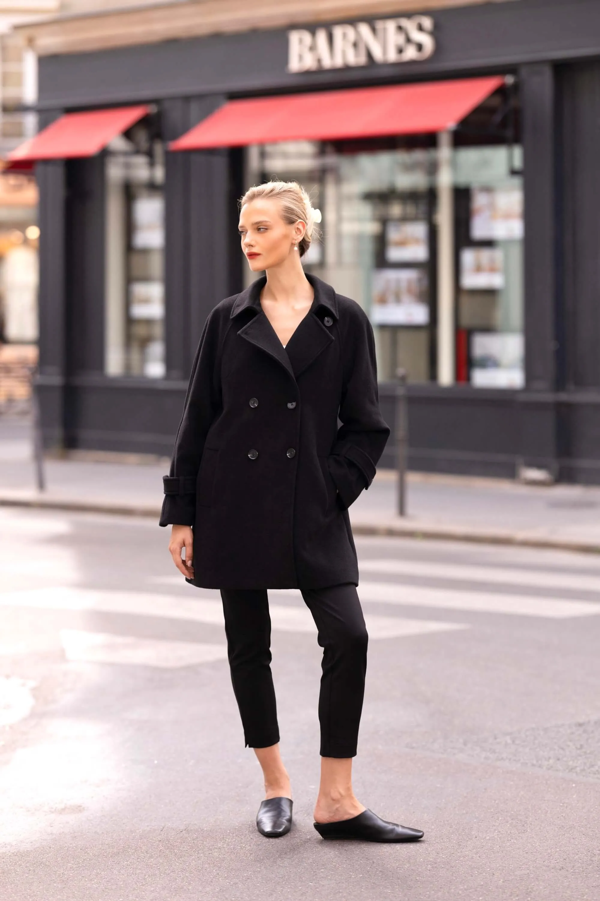 Francine Short Coat - Black