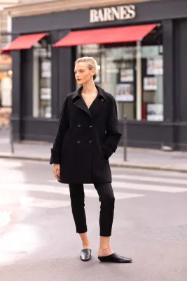 Francine Short Coat - Black — photo 1