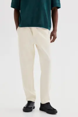 Pantalon jogger Regular Fit - Crème — photo 1