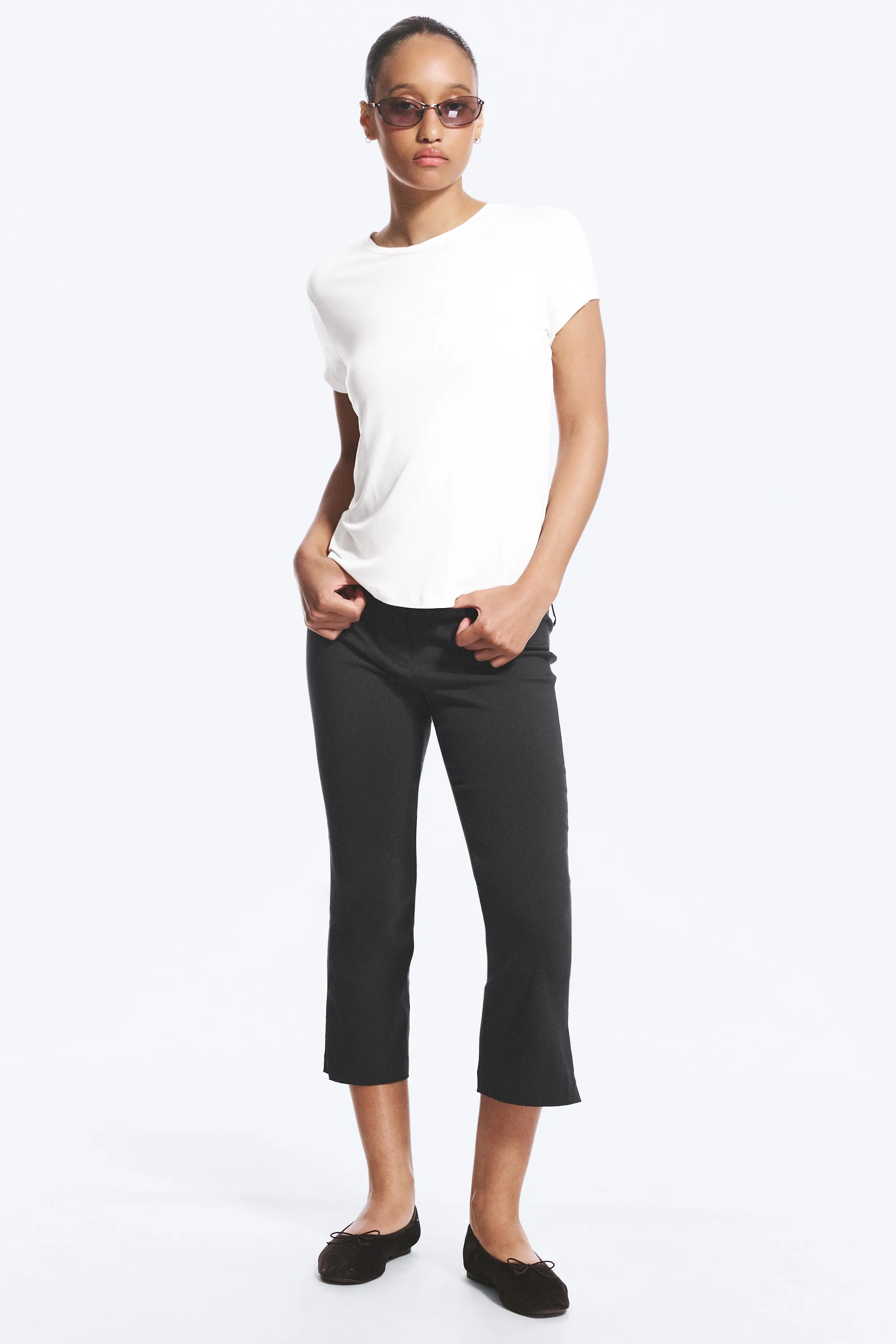 Chemise en viscose coupe standard - Blanc