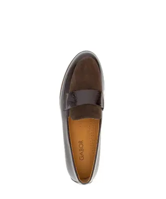 Mocassins Gabor 4005.01.009 Marron - Cuir Vernis Élastique Grande Pointure Femme — photo 4