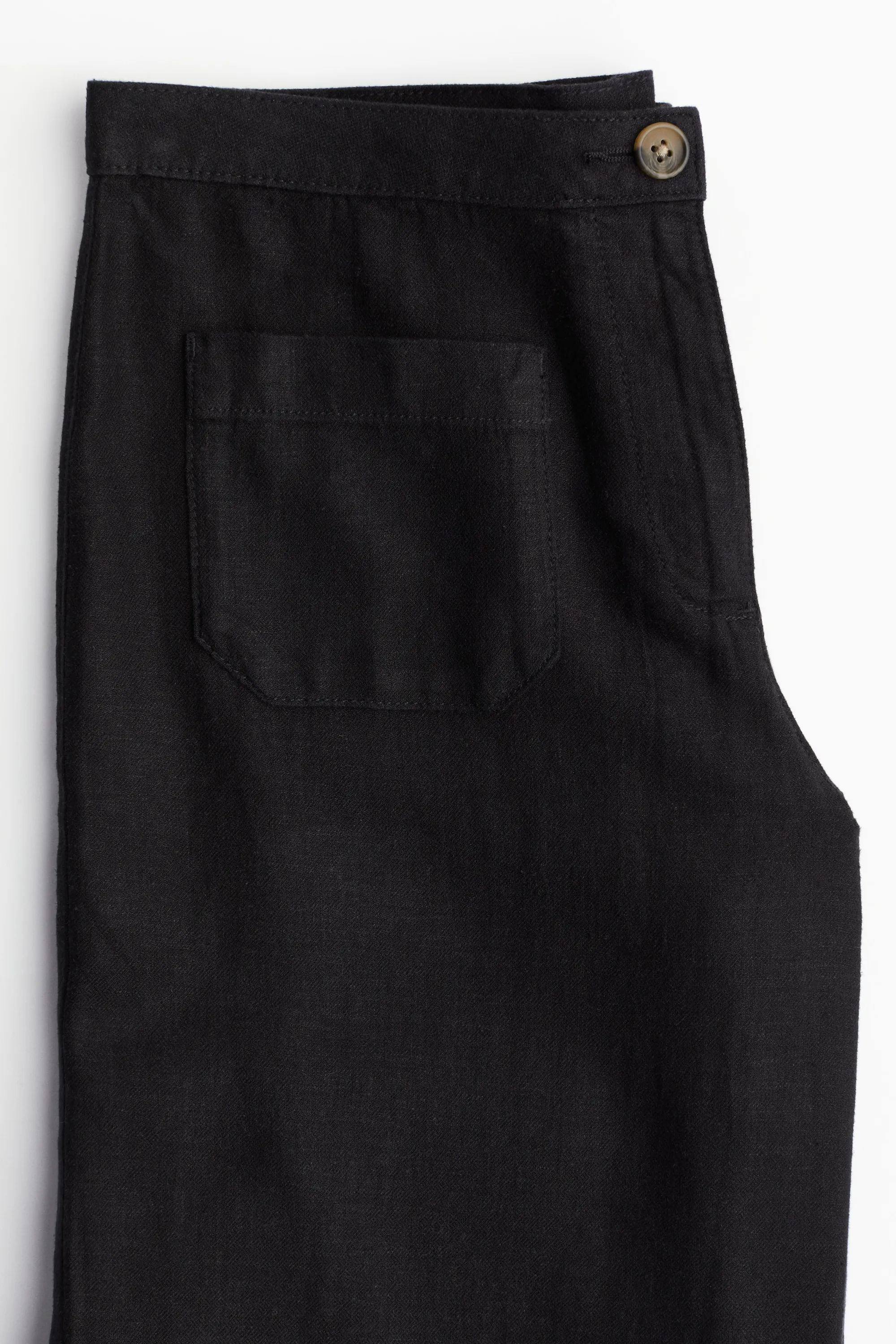 Pantalon en lin mélangé - Noir