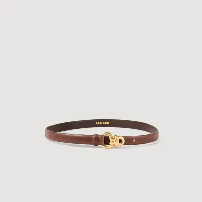 Ceinture en cuir à boucle fantaisie