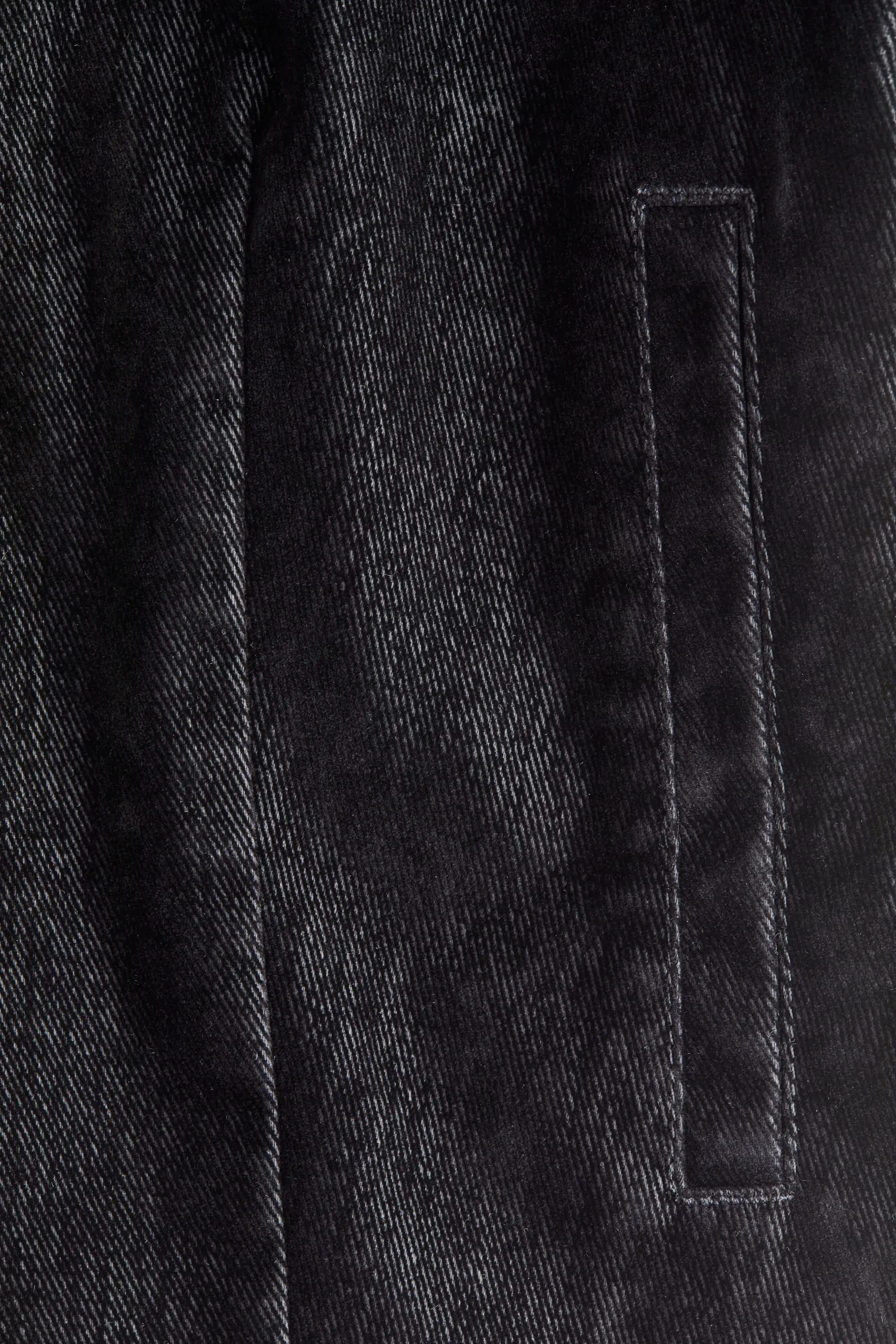 Veste en denim floqué - Noir