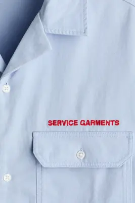Chemise utility wear à manches courtes Relaxed Fit - Bleu clair/Service garments — photo 5