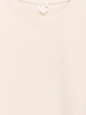T-shirt signature structuré - Beige clair — photo 5