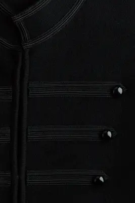 Gilet en maille avec boutons - Noir — photo 4