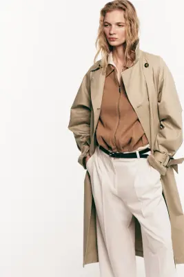 Gilet oversize zippé - Beige foncé — photo 2