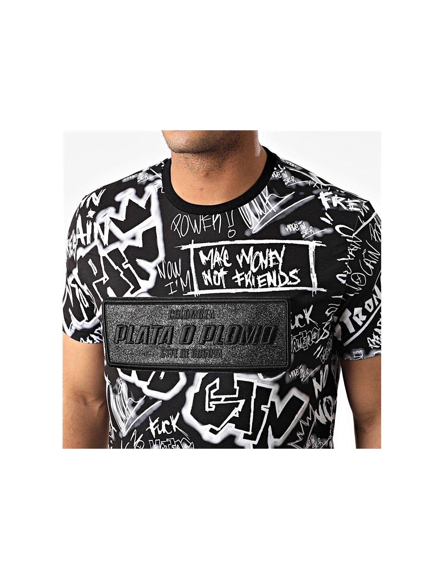 Tee shirt skr Plata o plomo noir