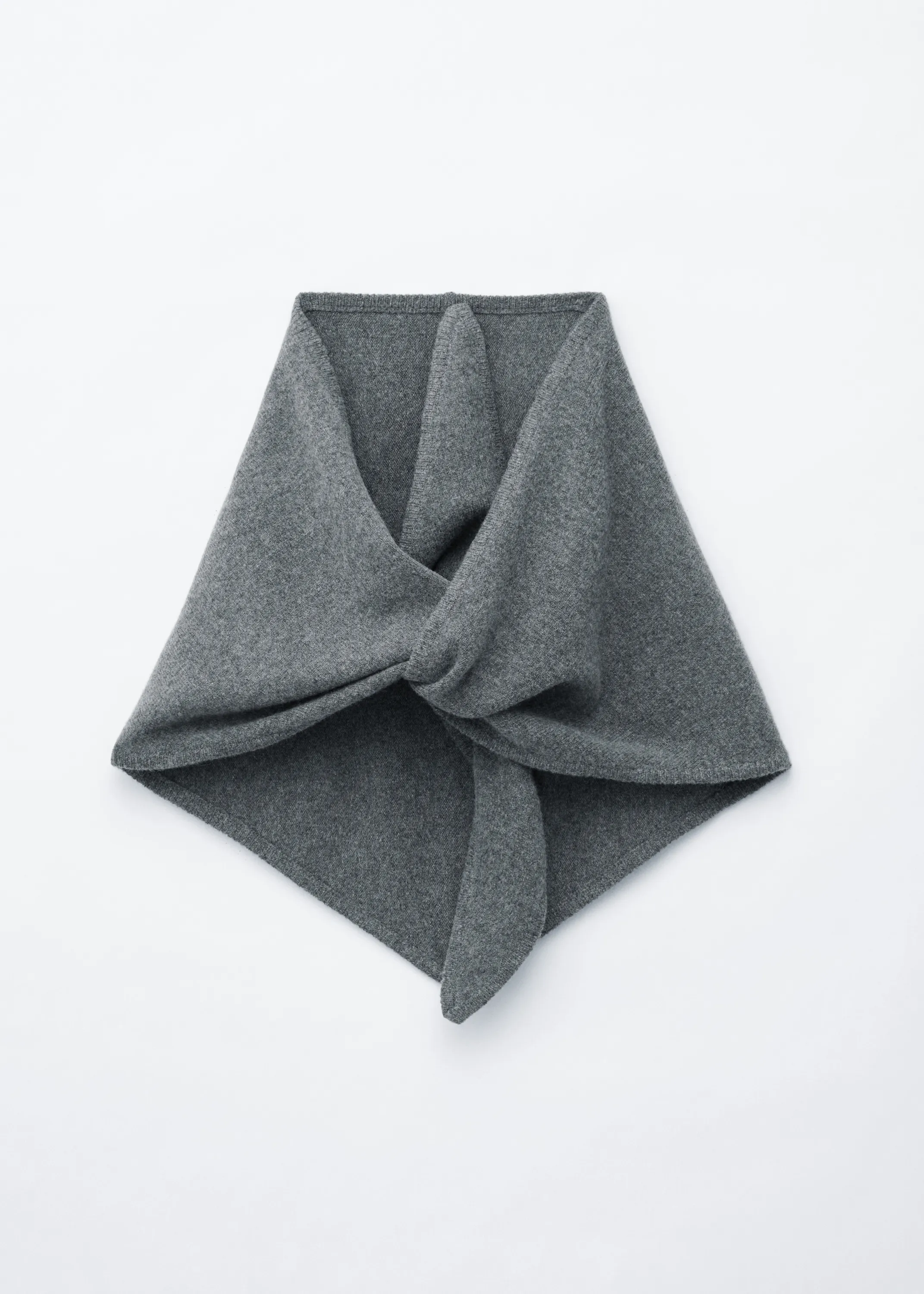 Écharpe triangulaire en laine - Gris