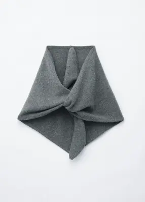Écharpe triangulaire en laine - Gris — photo 1