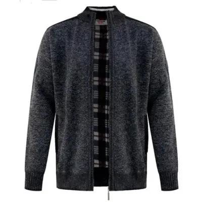 DUKE GILET FULL ZIP GRANDE LONGUEUR Gris Anthracite — photo 1