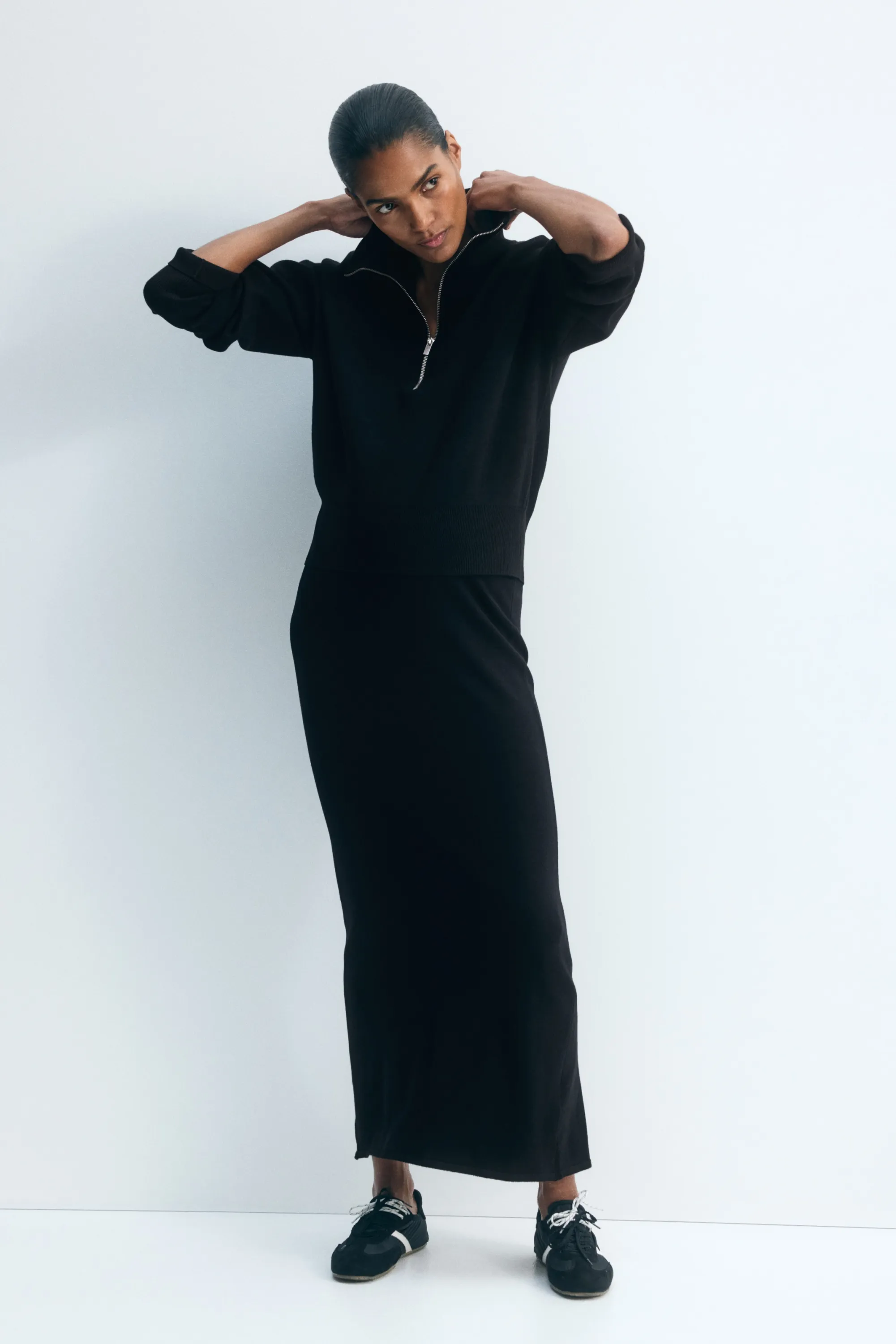 MAMA Jupe en maille fine - Noir
